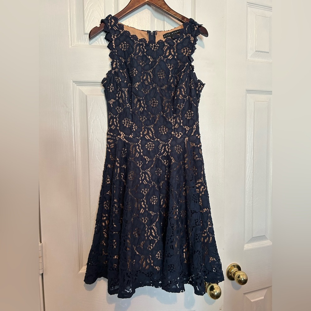 City Studios Navy Blue Dress